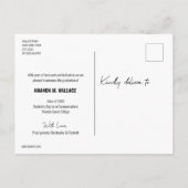 Modern College Afstuderen het Afstuderen van het M Aankondigingskaart (Achterkant)