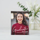 Modern College Afstuderen het Afstuderen van het M Aankondigingskaart (Staand voorkant)