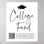 Modern College Fund Afstudeer QR Code Bord Poster (Voorkant)