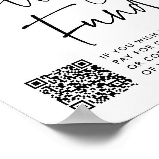 Modern College Fund Afstuderen QR Code Sign Poster (Hoek)