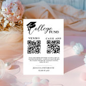 Modern College Fund High School Fund QR-code Reclamebord Met Voetstuk