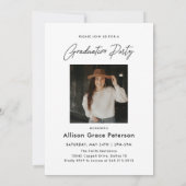 Modern College Graduation Party Fotouitnodiging Kaart (Achterkant)