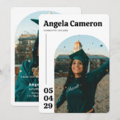 Modern College Graduation Party Kaart (Voorkant / Achterkant)