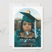 Modern College Graduation Party Kaart (Achterkant)