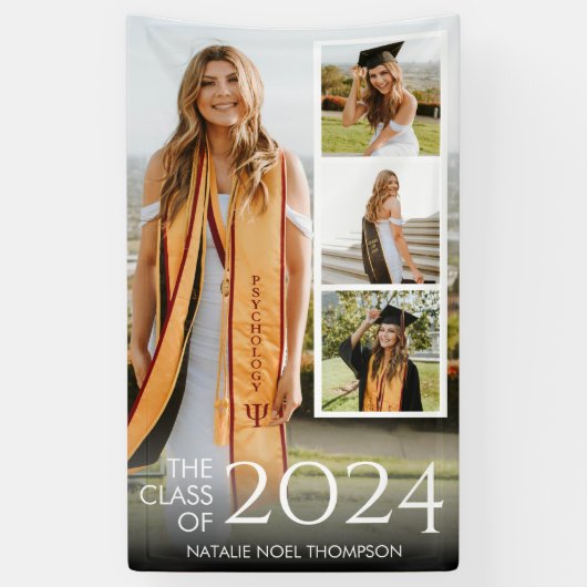 Modern College of High School Elegant Afstuderen Spandoek (Verticaal)