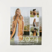 Modern College of High School Elegant Afstuderen Wandkleed (Voorkant)