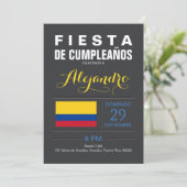 Modern: Colombia Feest Kaart (Staand voorkant)