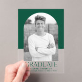 Modern Color Block Acryl Afstuderen aankondiging (Insitu (Draagbaar))