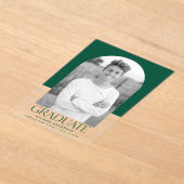 Modern Color Block Acryl Afstuderen aankondiging (Laagn)