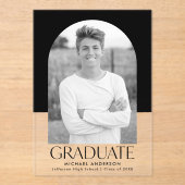 Modern Color Block Acryl Afstuderen aankondiging (Voorkant)