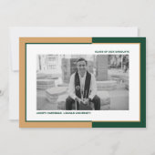 Modern Color Block Afstuderen Aankondiging (Voorkant)