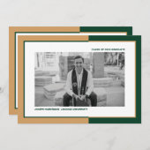 Modern Color Block Afstuderen Aankondiging (Voorkant / Achterkant)