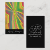 Modern Color Block metallic citroen neon groen Visitekaartje (Voorkant / Achterkant)