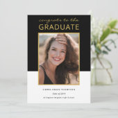 Modern Color Block Photo Afstuderen Celebration Kaart (Staand voorkant)