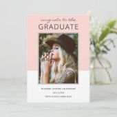 Modern Color Block Photo Afstuderen Celebration Kaart (Staand voorkant)