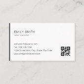 Modern Color Block QR-code Visitekaartje (Achterkant)