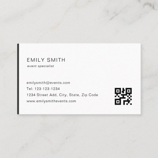 Modern Color Block QR-code Visitekaartje (Achterkant)