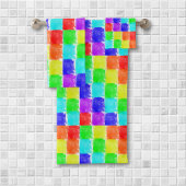 Modern Color Blocks Abstract Pattern Bad Handdoek