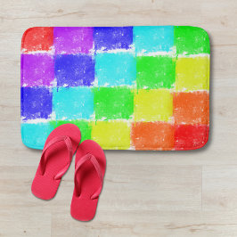 Modern Color Blocks Abstract Pattern Badmat
