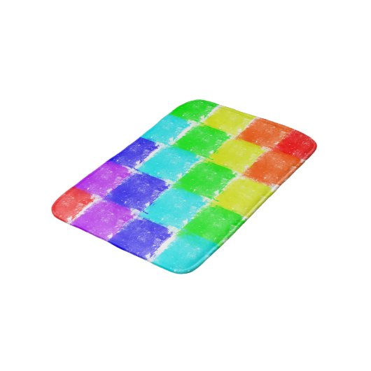 Modern Color Blocks Abstract Pattern Badmat (Gekanteld)