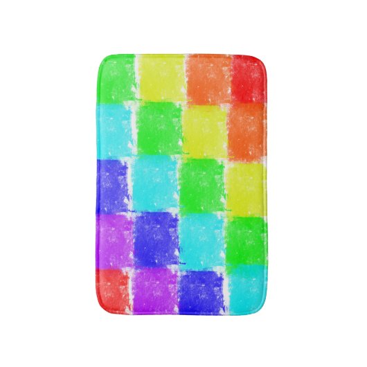 Modern Color Blocks Abstract Pattern Badmat (Voorkant Verticaal)