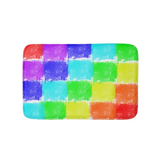 Modern Color Blocks Abstract Pattern Badmat (Voorkant)