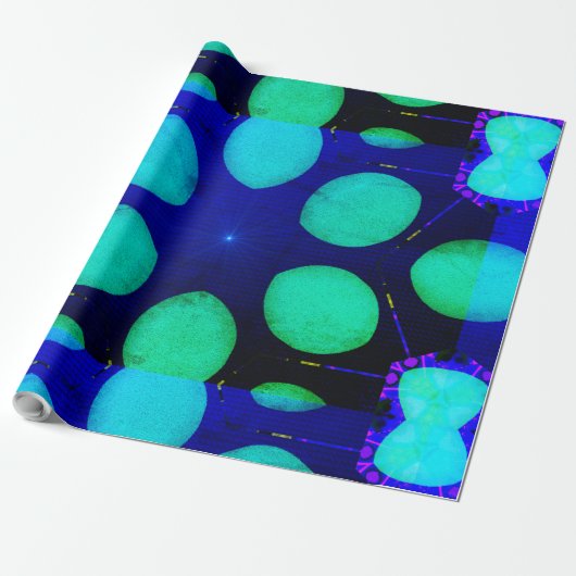 MODERN_COLOR_BLUE_GIFT CADEAUPAPIER (Uitgerold)