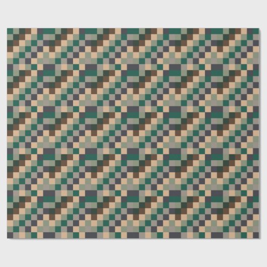 Modern Color Checks Checkerboard Cadeaupapier (Vlak)
