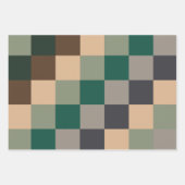 Modern Color Checks Checkerboard Inpakpapier Vel (Voorkant)