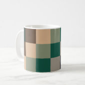 Modern Color Checks Checkerboard Koffiemok (Voorkant links)