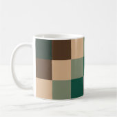 Modern Color Checks Checkerboard Koffiemok (Links)