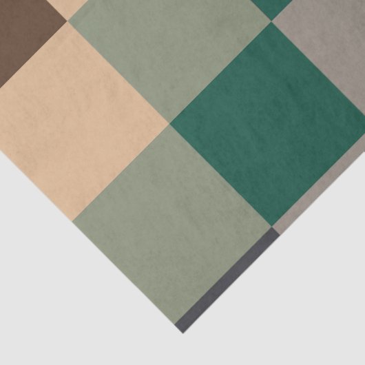 Modern Color Checks Checkerboard Tissuepapier (Detail)