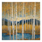 Modern Colorado Aspens Mountain Herfst Poster (Voorkant)