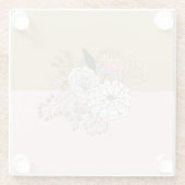 Modern Colorblock Bouquet Glazen Onderzetter (Achterkant)