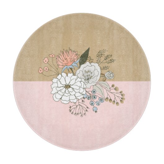 Modern Colorblock Bouquet Snijplank (Voorkant)