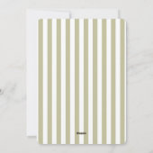 Modern Colorblock Green Stripe Christmas Photo Feestdagenkaart (Achterkant)