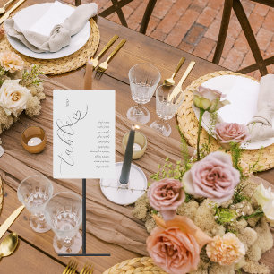 Modern ColorBlock Guest Name List   Light Silver Kaart