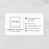 Modern Colorblock | Roze en Sinaasappel Visitekaartje (Achterkant)