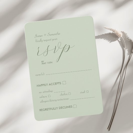 Modern Colorblock Wedding Affair | lichtwijze RSVP Kaartje