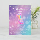 Modern Colorful 1st Birthday Rainbow Foil Kaart (Staand voorkant)