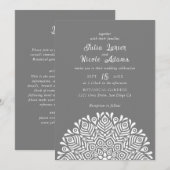 Modern Colorful Boho Ethnic Floral Mandala Wedding Kaart (Voorkant / Achterkant)