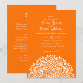 Modern Colorful Boho Ethnic Floral Mandala Wedding Kaart (Voorkant / Achterkant)