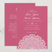 Modern Colorful Boho Ethnic Floral Mandala Wedding Kaart (Voorkant / Achterkant)