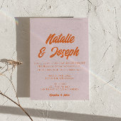 Modern Colorful Bold Fun Colorful Retro Wedding Kaart