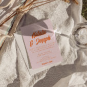 Modern Colorful Bold Fun Funky Colorful Wedding Kaart