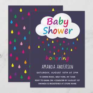 Modern Colorful Boy Baby shower Kaart