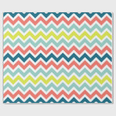 Modern Colorful Chevron Geometric Pattern Cadeaupapier (Vlak)