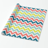 Modern Colorful Chevron Geometric Pattern Cadeaupapier (Uitgerold)