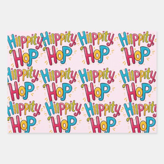 Modern Colorful Egg Pattern Easter Wrapping Paper (Voorkant 3)