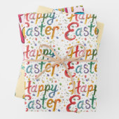 Modern Colorful Egg Pattern Easter Wrapping Paper (In situ)